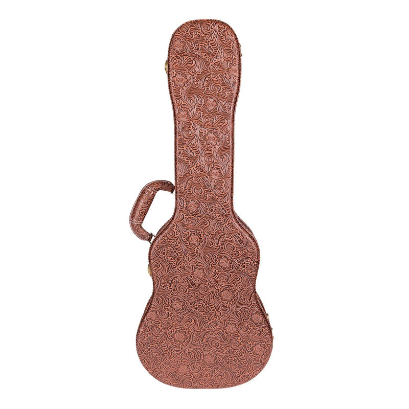 Tiki Deluxe Tenor Ukulele Hard Case - Brown Paisley