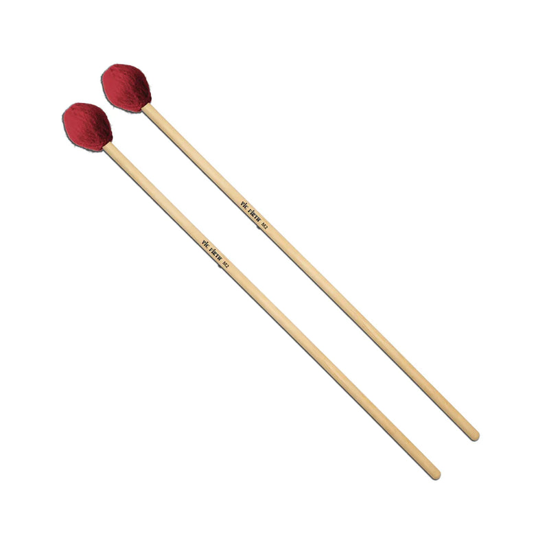 Vic Firth American Custom Medium Keyboard Mallets - Red Synthetic Yarn