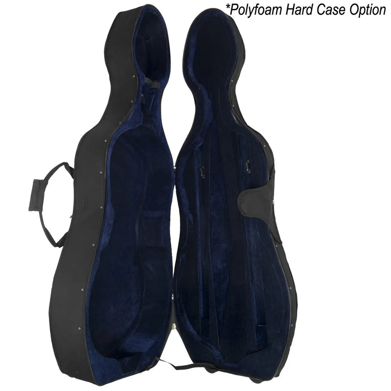 Vivo Student 1/2 Cello Outfit with Poly Foam Case - Including Proffesional Setup
