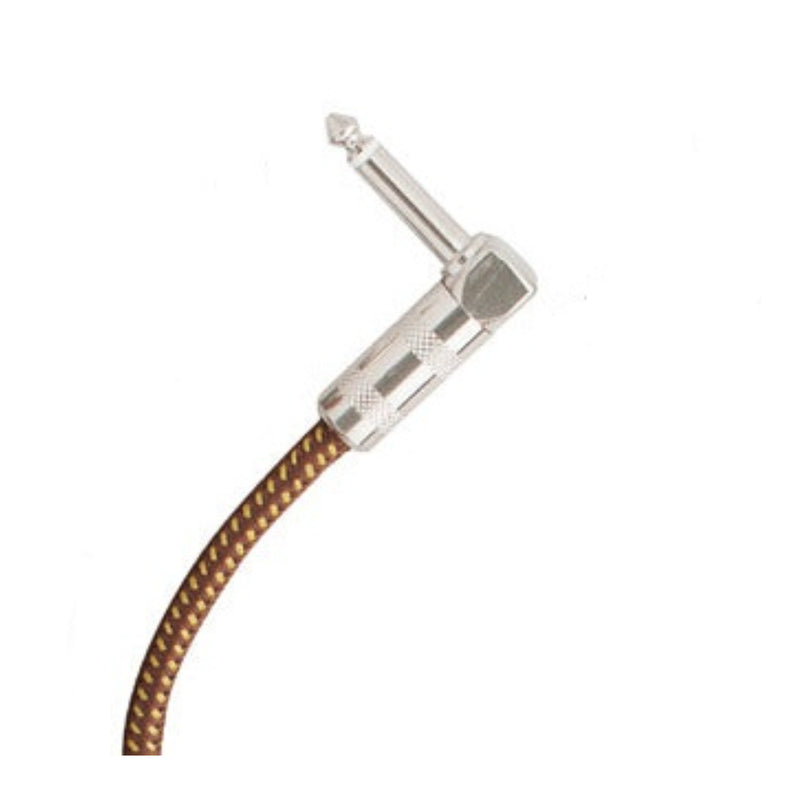 6 Inch / 15cm Right-Angle Patch Cable - Braided Tweed