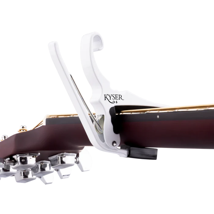 Kyser White Capo for Acoustic Guitars & Electric Guitars