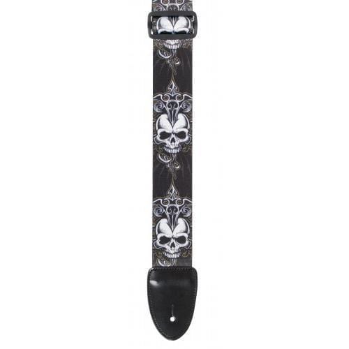 XTR 2" Poly Cotton Gothic Skulls Guitar strap