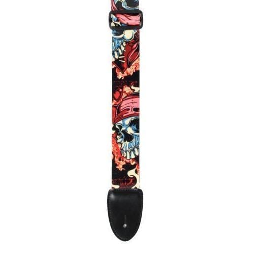 XTR 2" Poly Leather Ends Pirate Skull