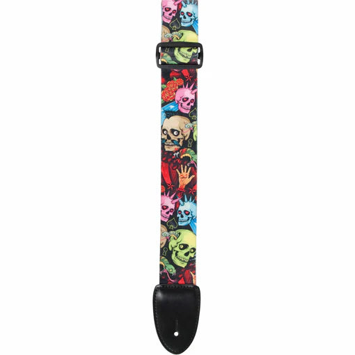 XTR 2 Inch Skull Party Guitar Strap