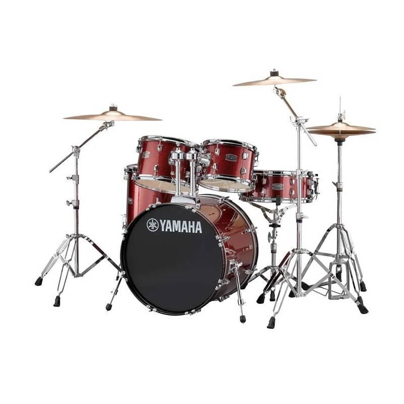 Yamaha Rydeen 5pc Fusion Drum Kit - Burgundy Glitter w/ Free DS550 Stool
