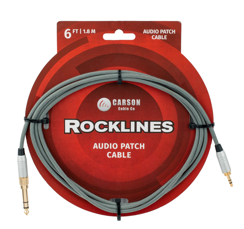Carson YHQ2 Rocklines Stereo Audio Patch Cable (6ft / 1.8m)