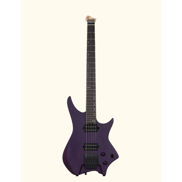 HILS HN3 Headless Electric Guitar - Metallic Deep Purple