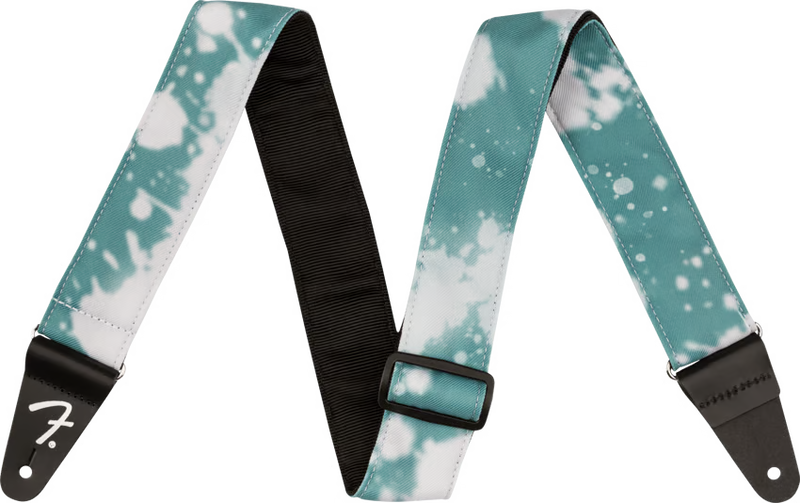 Fender 2" Tie Dye Acid Wash Guitar Strap - Teal