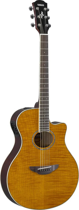 Yamaha APX600FM Thinline Acoustic Electric Guitar - Flamed Maple Amber