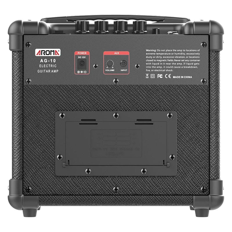 Aroma AG10BK Portable 10W Electric Guitar Amplifier - Battery Powered