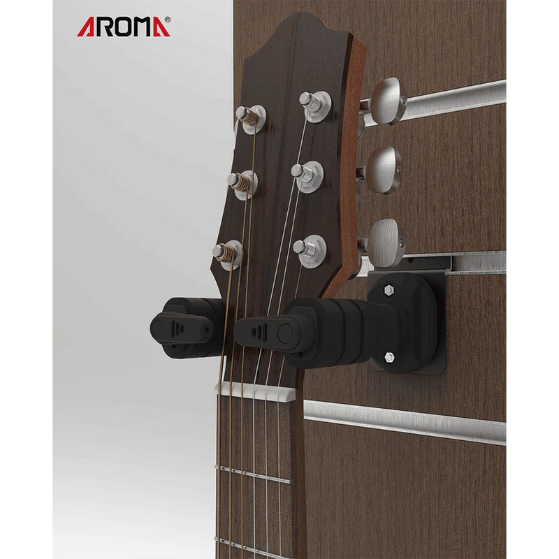 Aroma AH-89 Locking Guitar Wall Hanger – Plastic Mount