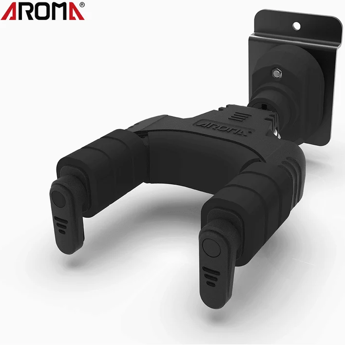 Aroma AH-89 Locking Guitar Wall Hanger – Plastic Mount