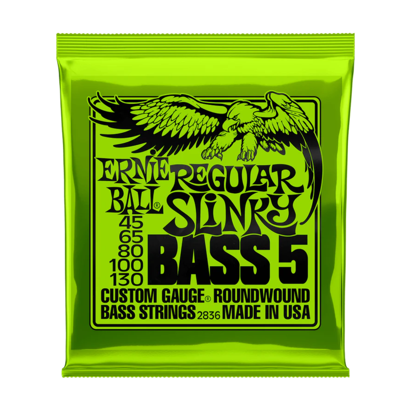 Ernie Ball Regular Slinky 5-String Nickel Wound Electric Bass Strings - 45-130
