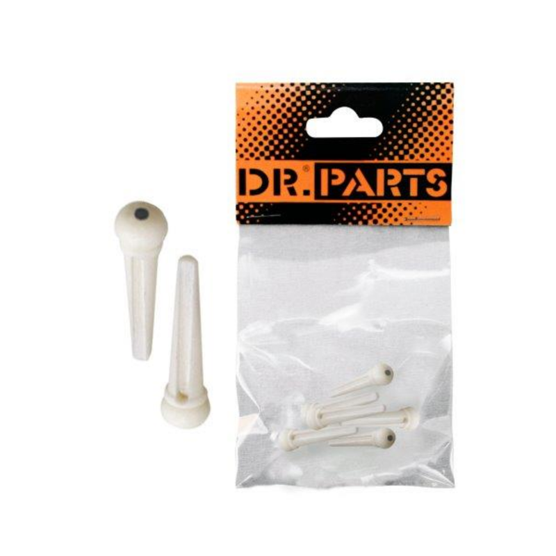 Bridge Pin Set Plastic White W/Black Dot Q/P06