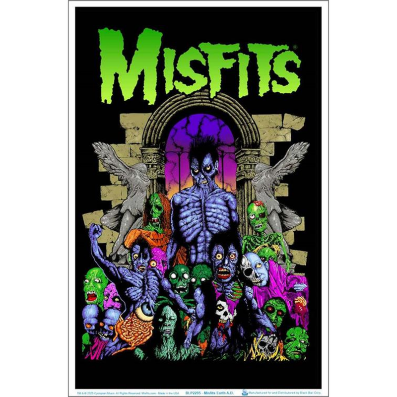 Misfits Earth A.D. Flocked Velvet Blacklight - Poster