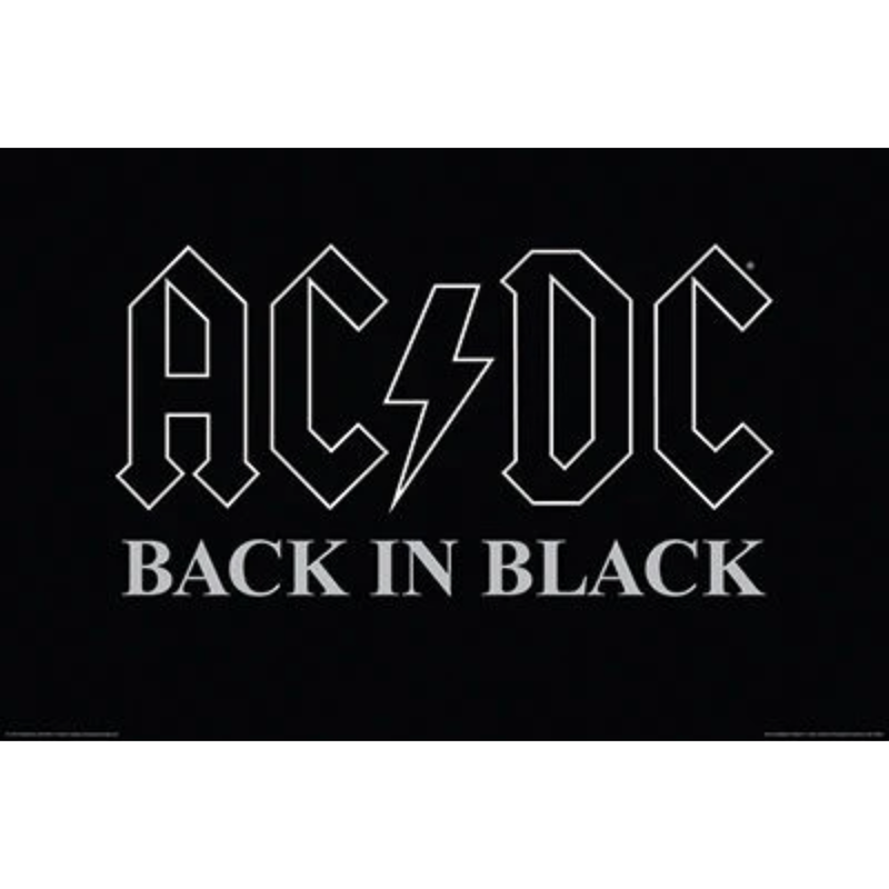 ACDC Back in Black Album Cover Poster - Poster