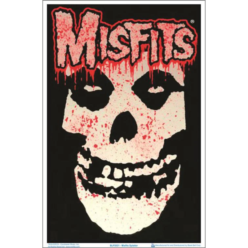 Misfits Splatte Flocked Velvet Blacklight - Poster