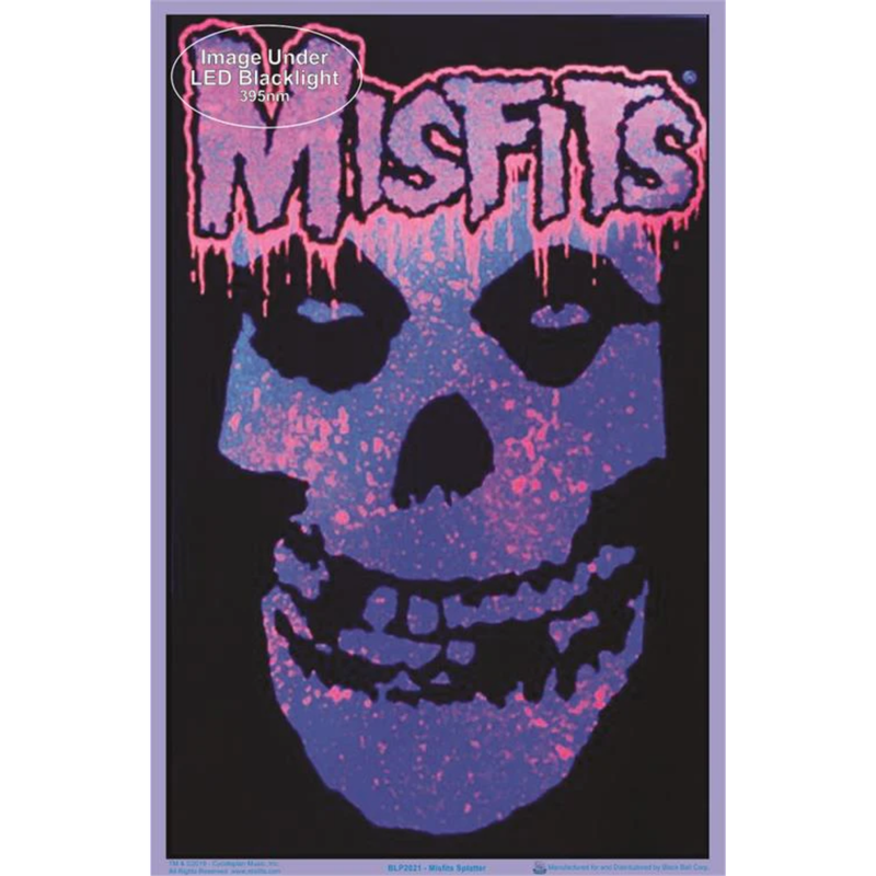 Misfits Splatte Flocked Velvet Blacklight - Poster