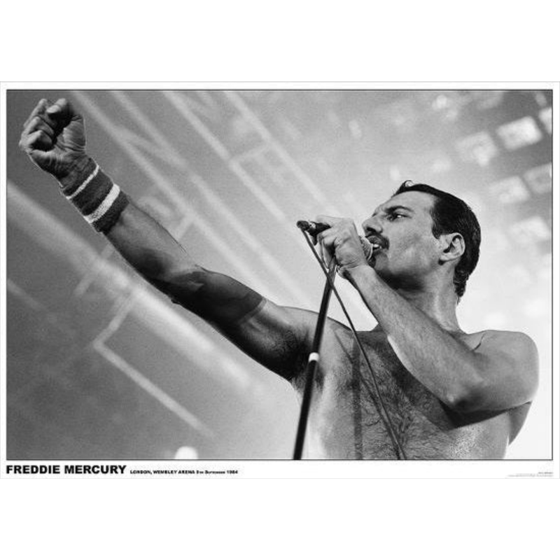 Queen Freddie Mercury London Wembley - Poster