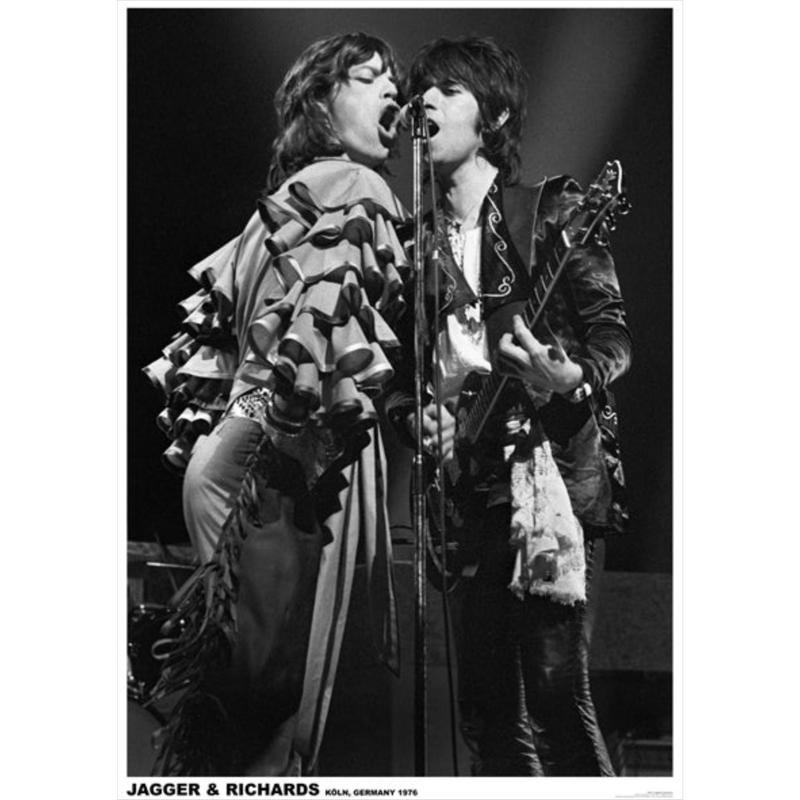 The Rolling Stones Mick Jagger and Keith Richards 1976 - Poster