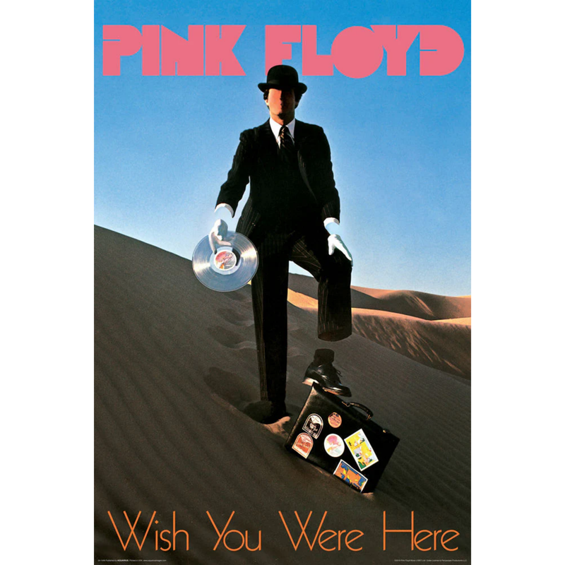 Pink Floyd Wish You Were Here Record Man Album Cover - Poster