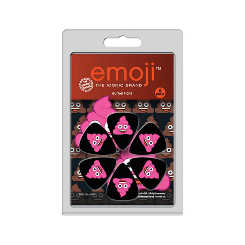 6pk Pink Poop Emoji Picks