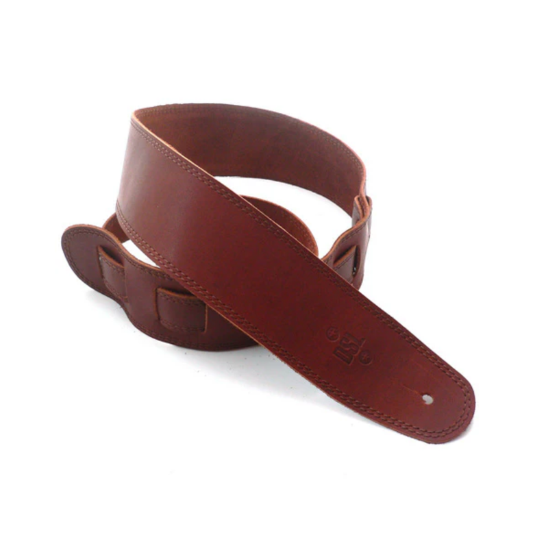 2.5 Inch Single Layer Strap Maroon/Brown Stitch