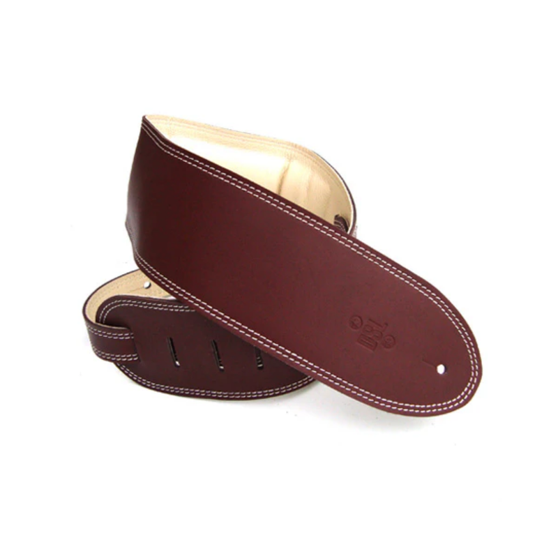 3.5 Inch Padded Garment Strap Maroon/Beige