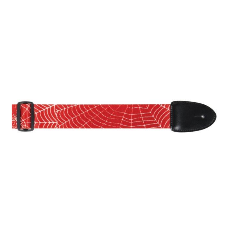XTR 2" Poly Leather Ends Red Wed Guitar Strap