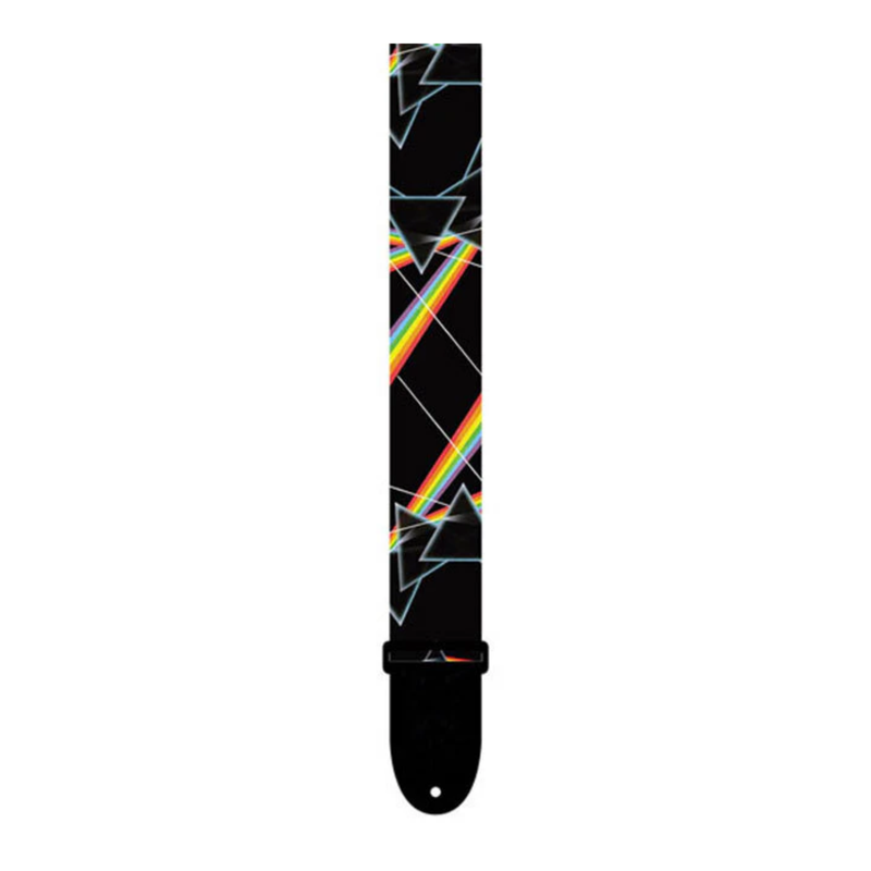 Perris 2" Polyester Pink Floyd Dark Side of the Moon All Over Prisms Licensed Guitar Strap