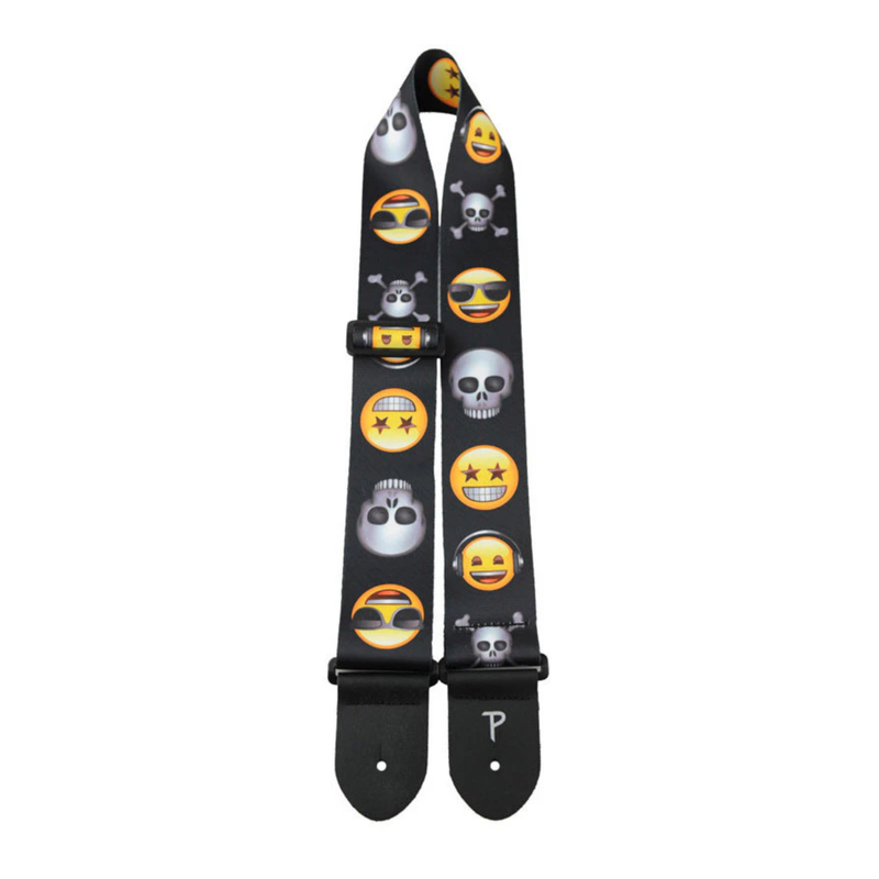Perris 2.5" Polyester Emoji Skulls & Friends Licensed Guitar Strap