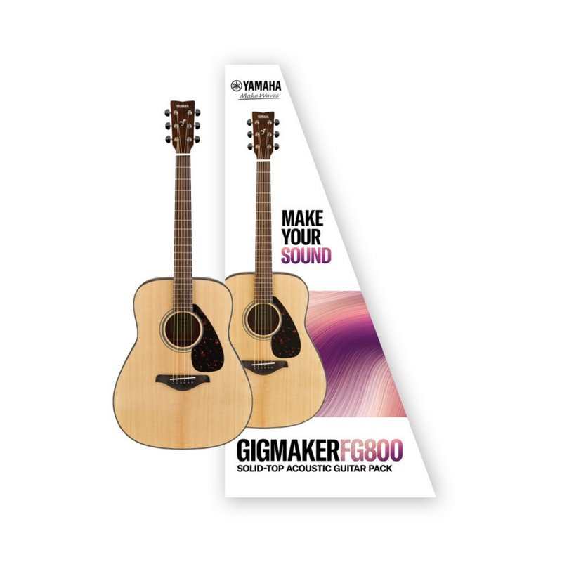 Yamaha Gigmaker FG800 Solid-Top Acoustic Guitar Pack Matte
