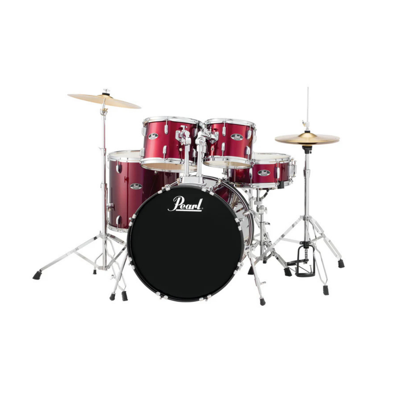 Pearl Roadshow 22Inch 5-Pcs Fusion Plus Drum Kit W/Hardware & Cymbals Red Wine Rs525Sc/C-91