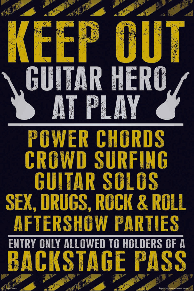 Keep Out Guitar Hero - Poster