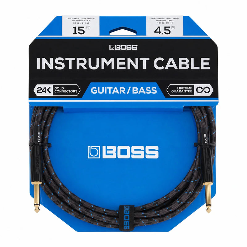 BOSS Instrument Cable 15ft (4.5m) Straight/Straight