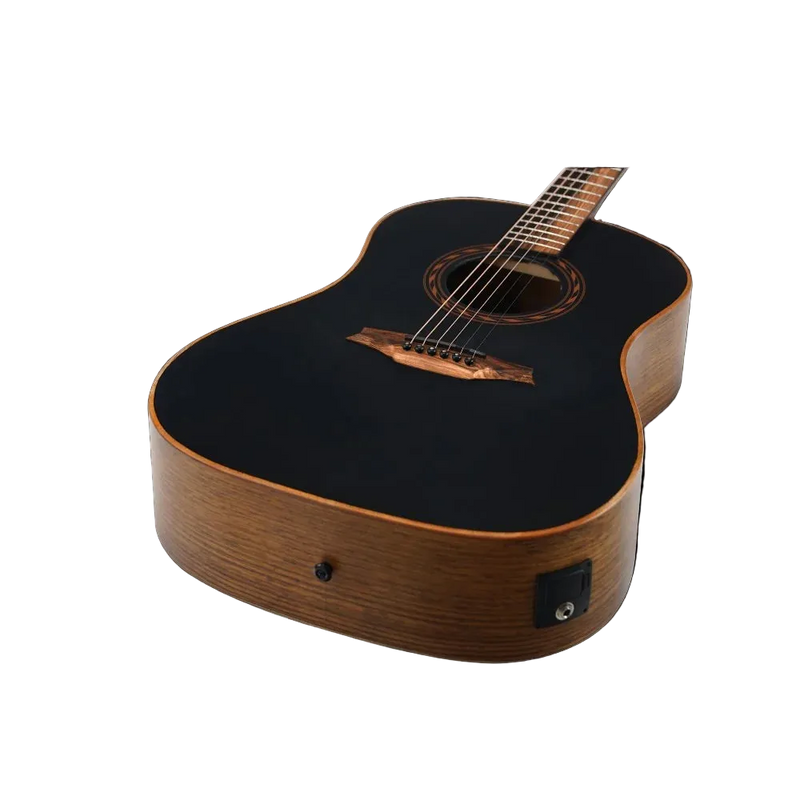 Bromo BAT9MEBK Solid Top Acoustic Electric Guitar w/ Built in Tuner