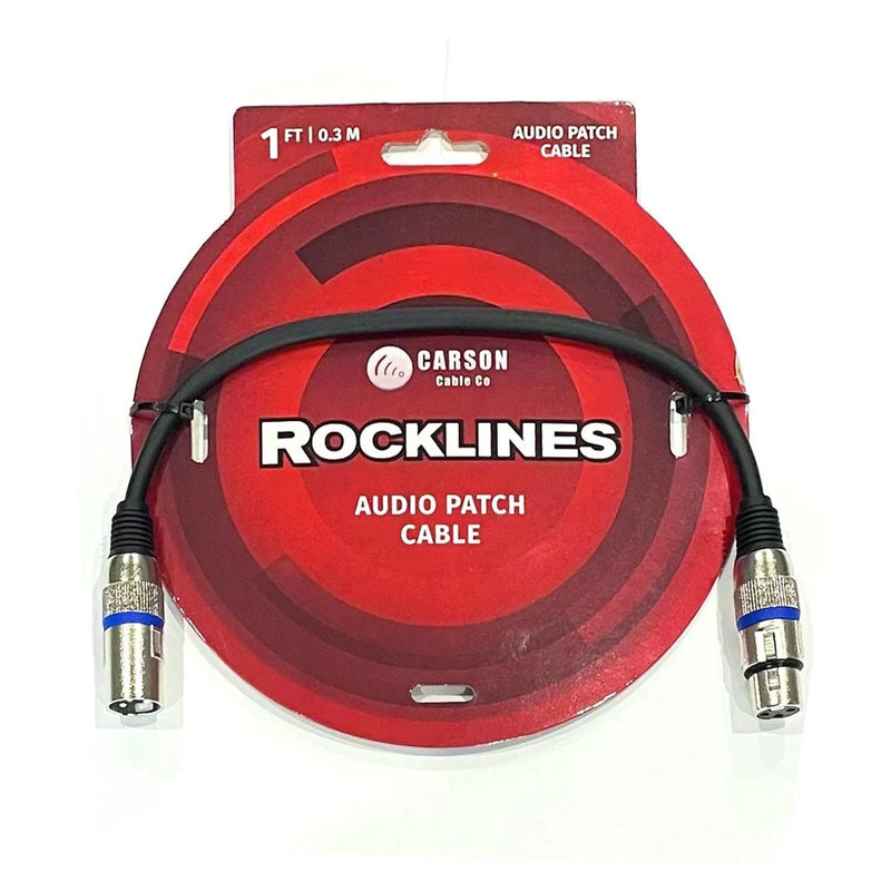 Carson Rocklines RAD11 1ft/0.3m Microphone/Patch Cable - XLR(Female) to XLR(Male)