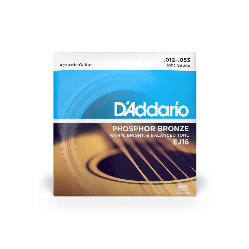 D'addario Phosphor Bronze Acoustic Guitar String Set - 12-53 Light