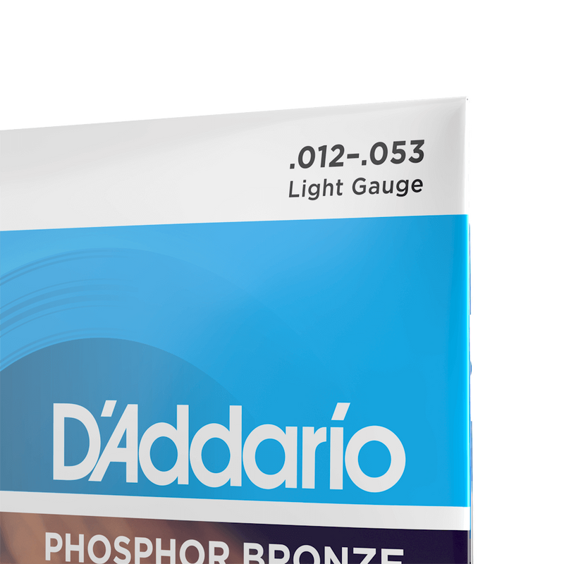 D'addario Phosphor Bronze Acoustic Guitar String Set - 12-53 Light