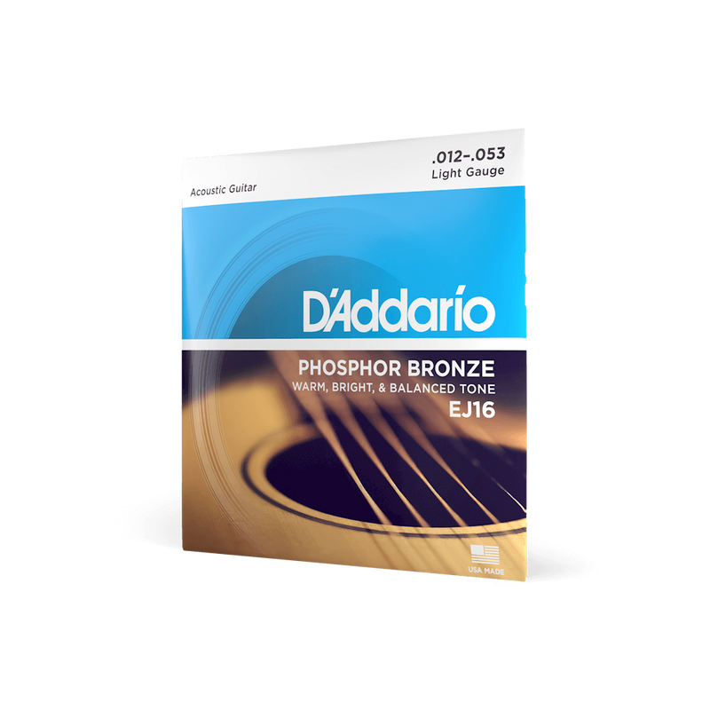 D'addario Phosphor Bronze Acoustic Guitar String Set - 12-53 Light