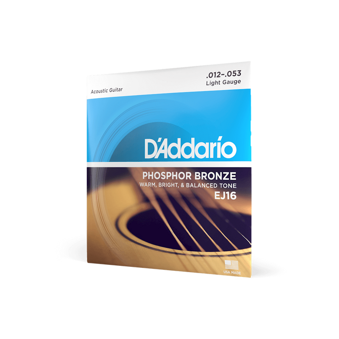 D'addario Acoustic Guitar String Set - 12-53 Light