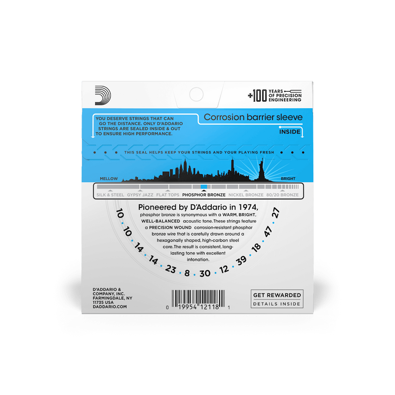 D'addario 12-String Acoustic Guitar String Set - 10-47 Light