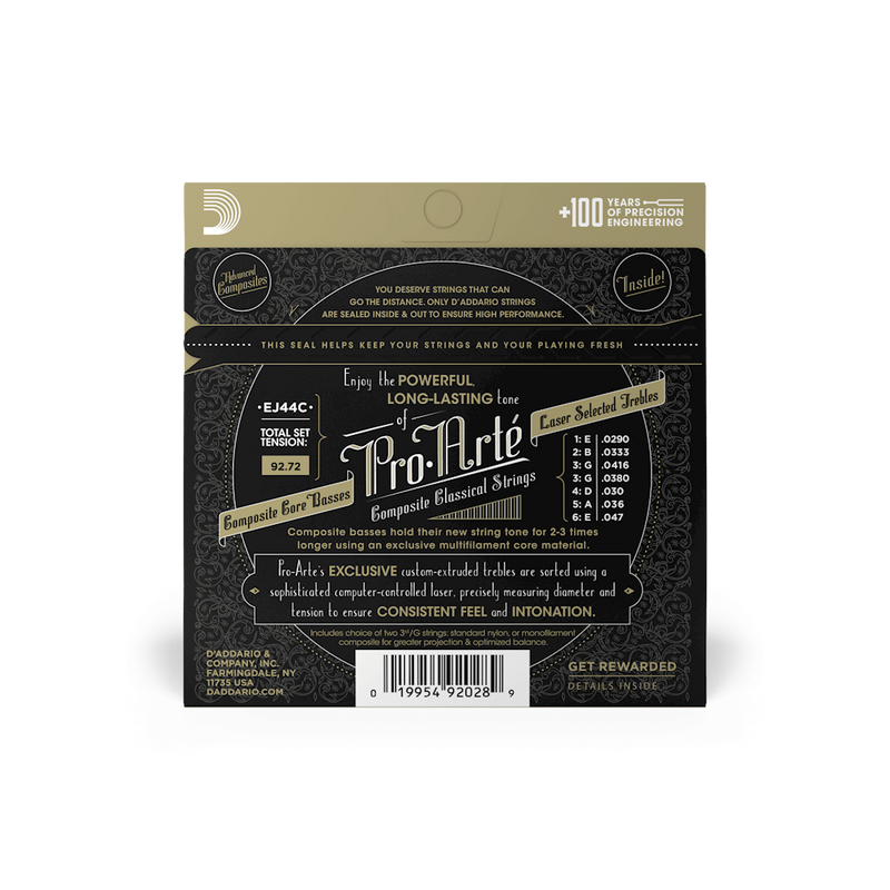 D'addario Composite Core Classical Guitar Strings - Extra Hard Tension