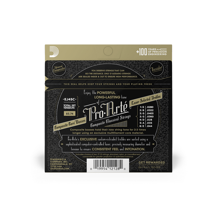 D'addario Composite Core Classical Guitar Strings - Normal Tension