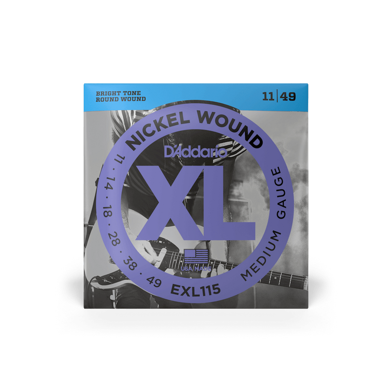 D'addario XL Nickel Wound Electric Guitar Strings - 11-49 Medium