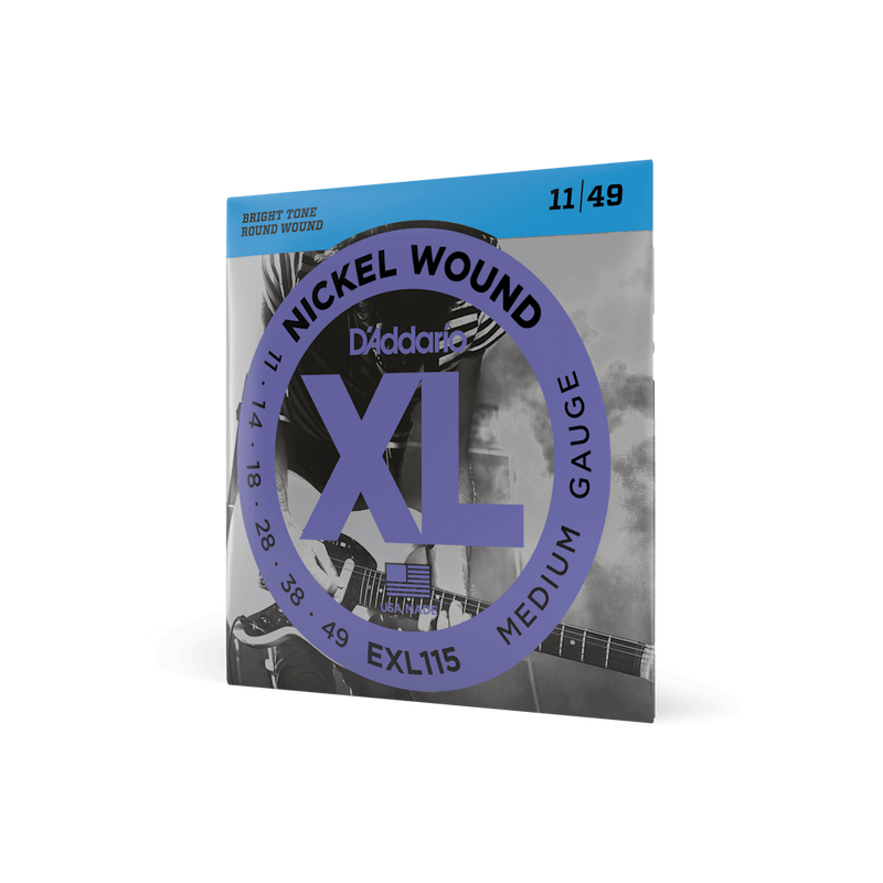 D'addario XL Nickel Wound Electric Guitar Strings - 11-49 Medium