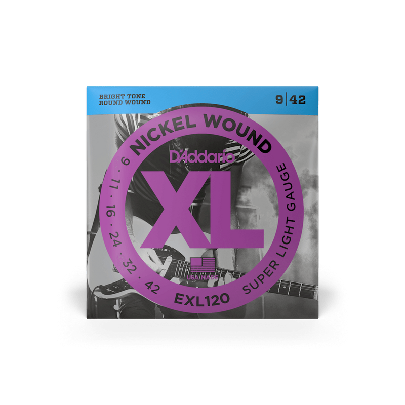 D'addario XL Nickel Wound Electric Guitar Strings - 9-42 Super Light