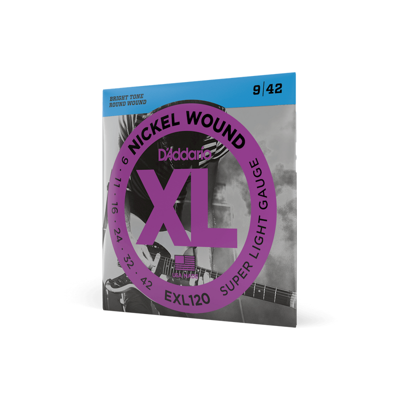 D'addario XL Nickel Wound Electric Guitar Strings - 9-42 Super Light