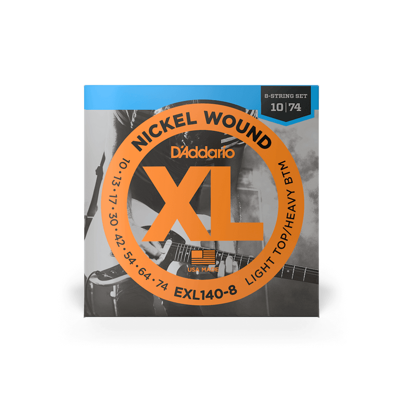 D'Addario 8 String Electric Guitar Set 10-74