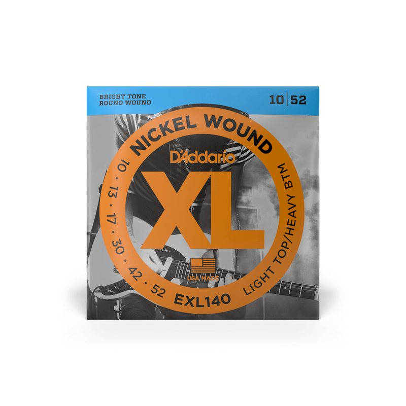 D'addario XL Nickel Wound Electric Guitar Strings - 10-52 Light Top/Heavy Bottom
